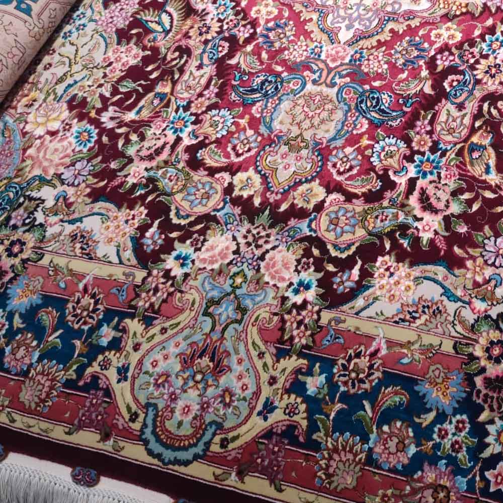 IRANIAN-Rug-TABRIZ-Handmade-Red-Rug-2x1.5m---6.5x5ft-bottom
