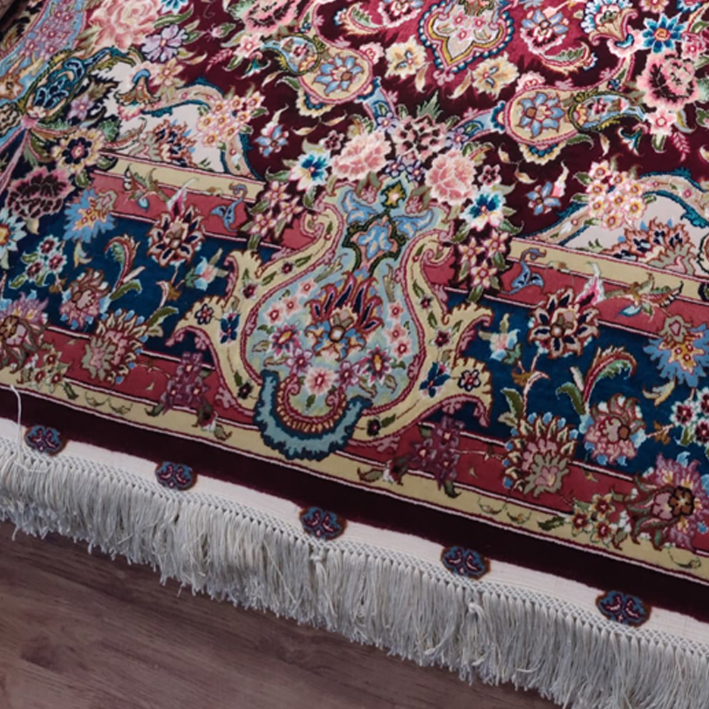 IRANIAN-Rug-TABRIZ-Handmade-Red-Rug-2x1.5m---6.5x5ft-root-photo
