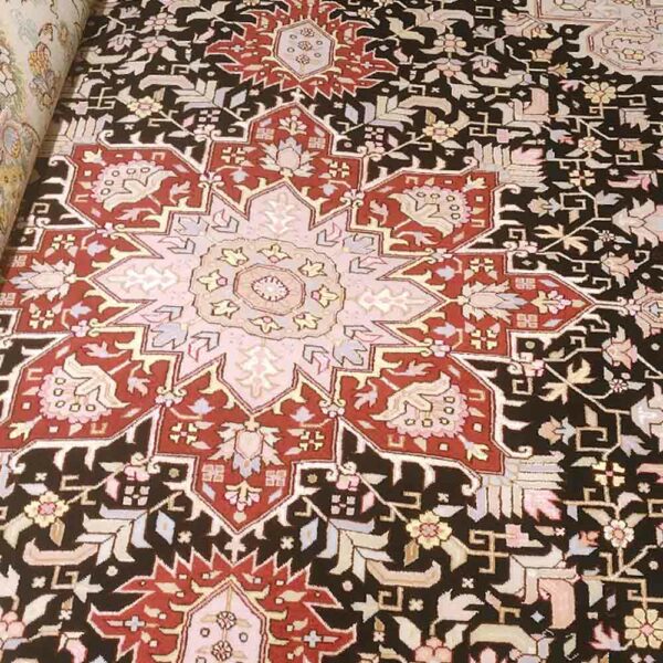 IRANIAN-Rug-TABRIZ-Handmade-Red-Black-Heris-Rug-2x1.5m---6.5x5ft--1120-design-center