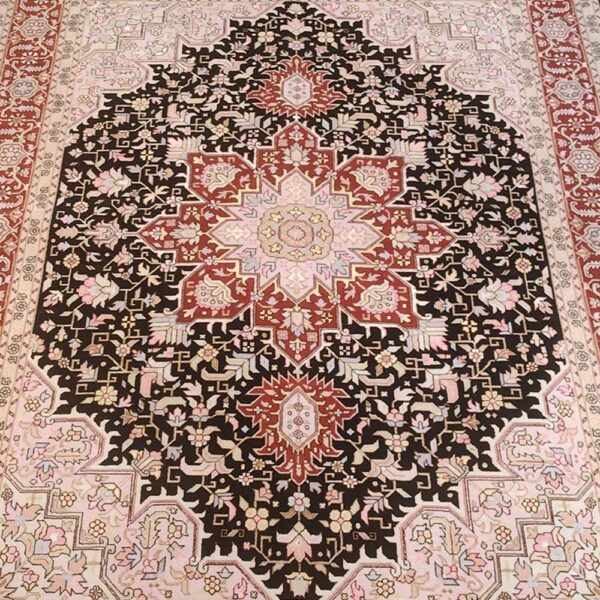 IRANIAN-Rug-TABRIZ-Handmade-Red-Black-Heris-Rug-2x1.5m---6.5x5ft--1120-design-zoom-out