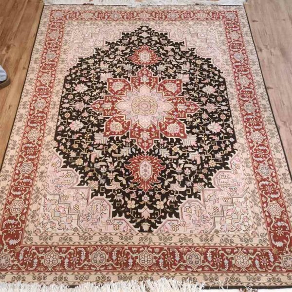 IRANIAN-Rug-TABRIZ-Handmade-Red-Black-Heris-Rug-2x1.5m---6.5x5ft--1120-full-c