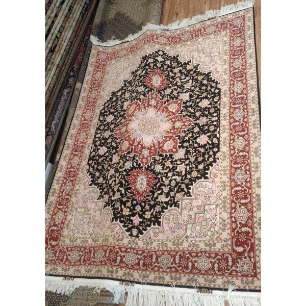 IRANIAN-Rug-TABRIZ-Handmade-Red-Black-Heris-Rug-2x1.5m---6.5x5ft--1120-view2