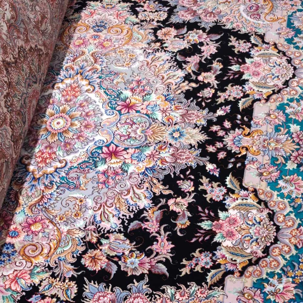 PERSIAN-Rug-TABRIZ-Handmade-Rug-Black-Khatibi-2x1.5m---6.5x5ft-center