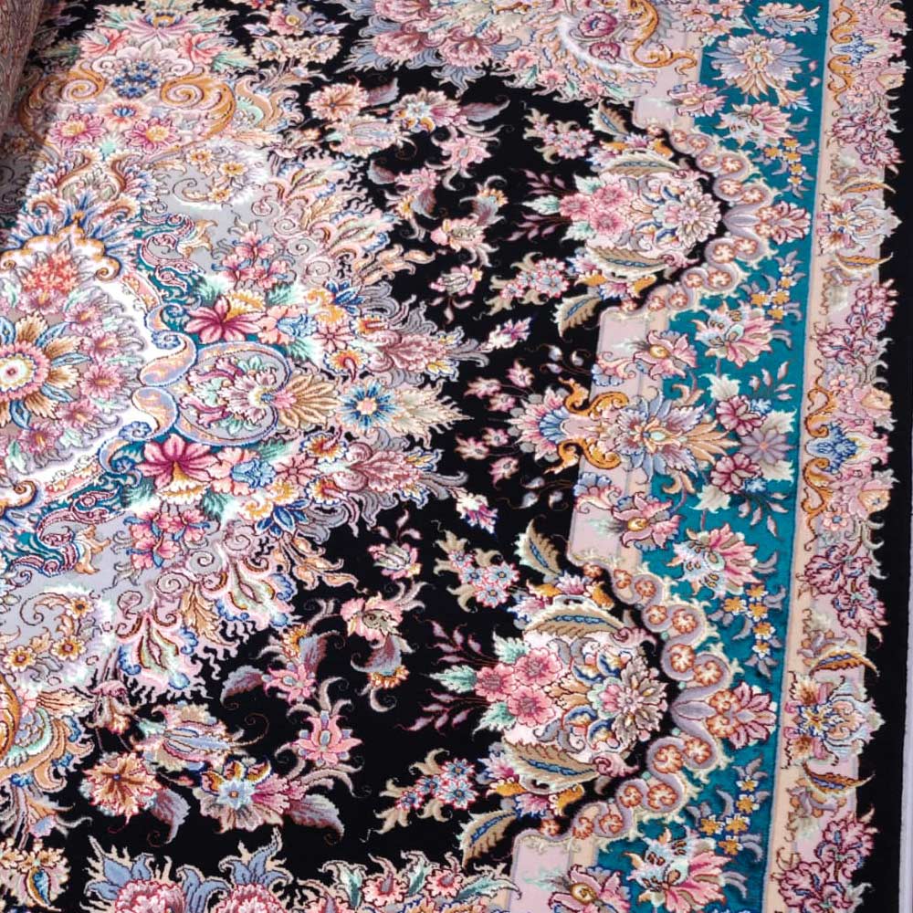 PERSIAN-Rug-TABRIZ-Handmade-Rug-Black-Khatibi-2x1.5m---6.5x5ft-side