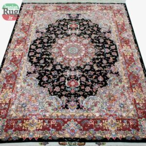 PERSIAN-Rug-TABRIZ-Handmade-Rug-Black-Elia