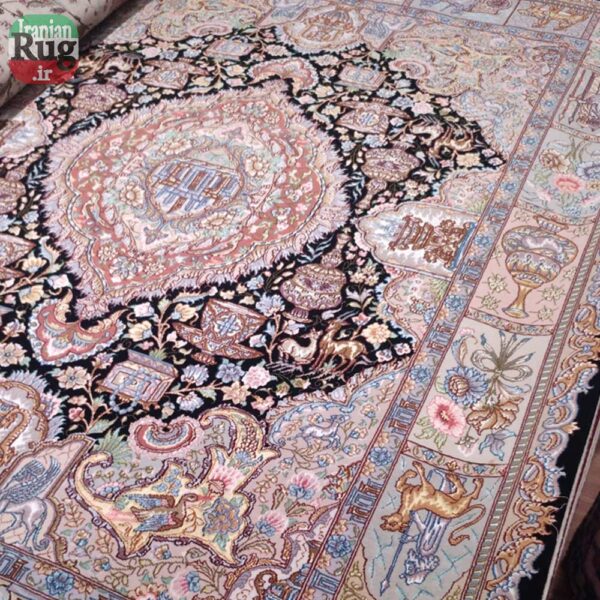 PERSIAN-Rug-TABRIZ-Handmade-Rug-Pictorial Persepolis-2x1.5m---6.5x5ft-side
