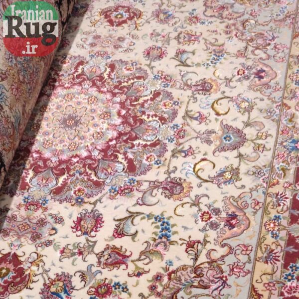 PERSIAN-Rug-TABRIZ-Handmade-Rug-Red-Elia-2x1.5m---5x7ft-#1136--center-