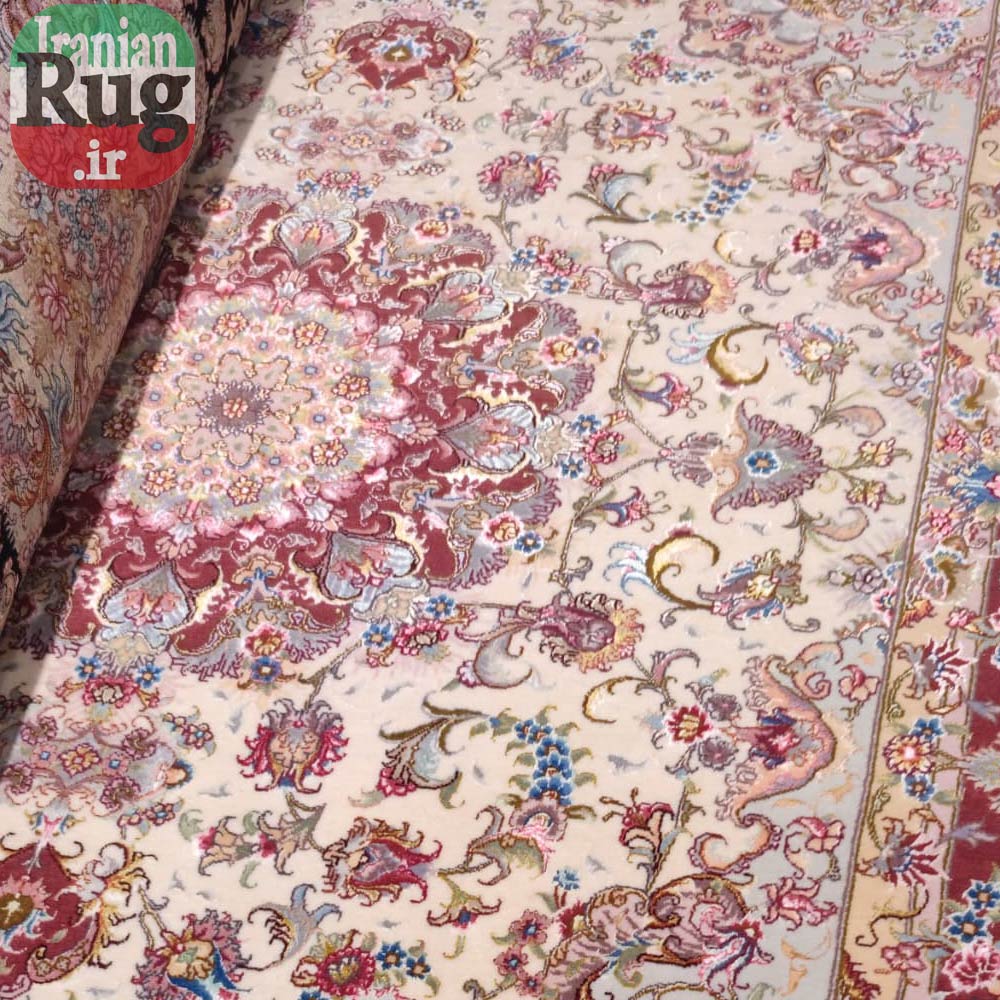 PERSIAN-Rug-TABRIZ-Handmade-Rug-Red-Elia-2x1.5m---5x7ft-#1136--center-
