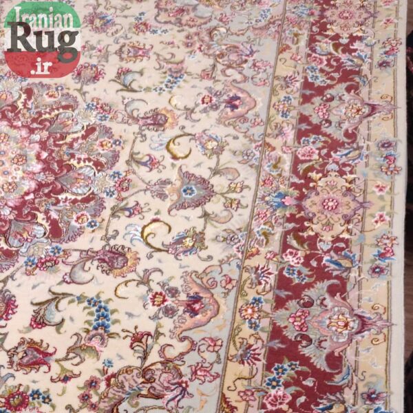 PERSIAN-Rug-TABRIZ-Handmade-Rug-Red-Elia-2x1.5m---5x7ft-#1136--right-side