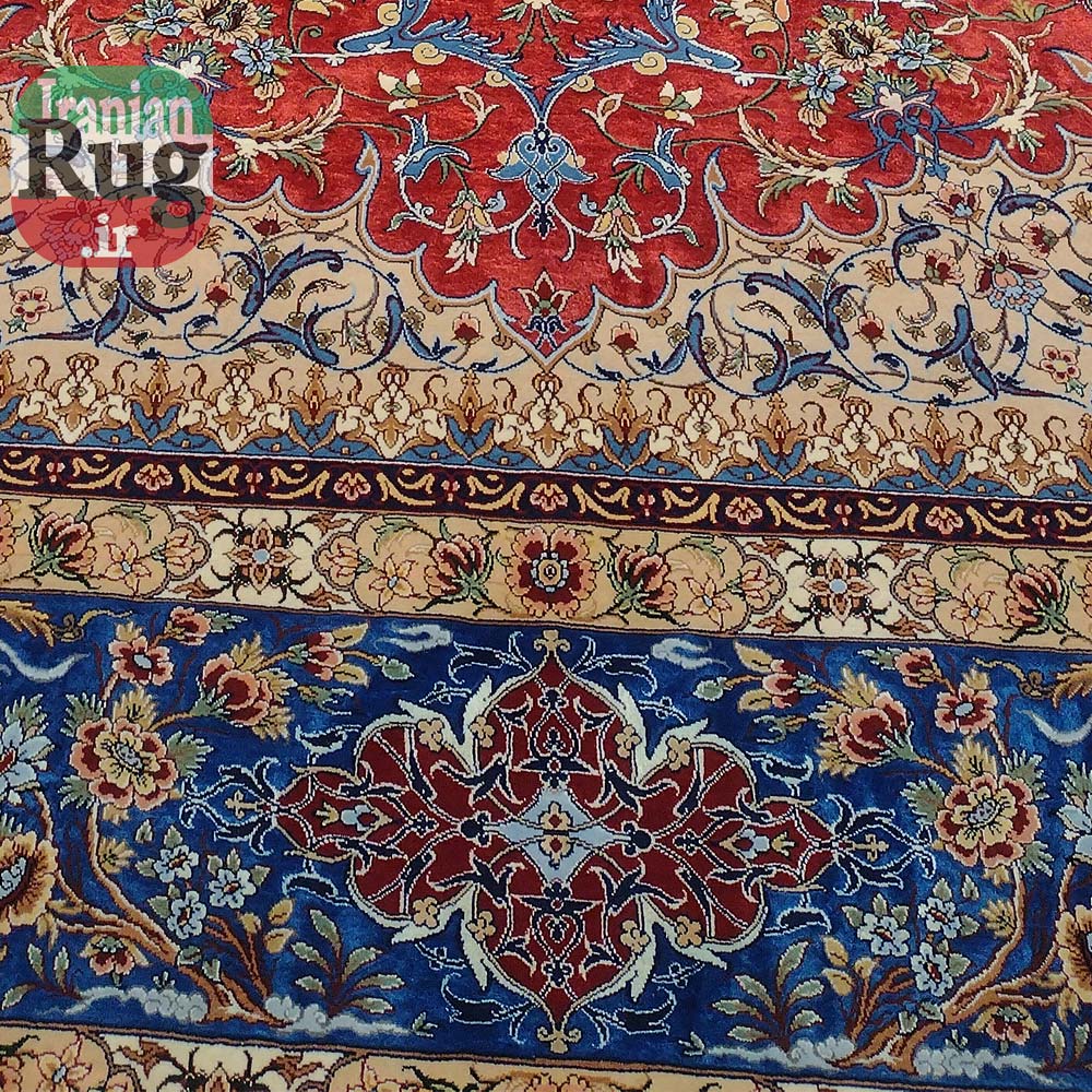 ISFAHAN-PERSIAN-Rug-Silk-Handmade-Rug-2.5x3.5m---8x10ft-#2112R---bottom3