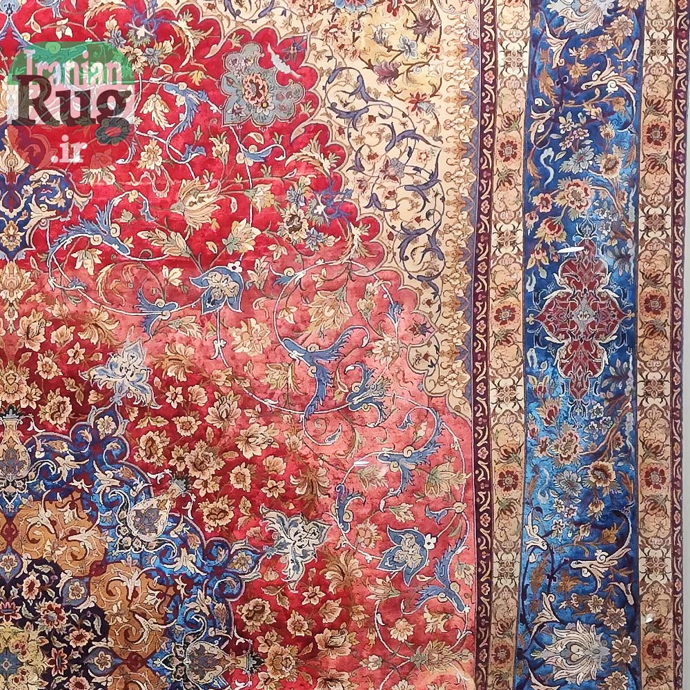 ISFAHAN-PERSIAN-Rug-Silk-Handmade-Rug-2.5x3.5m---8x10ft-#2112R---right-side