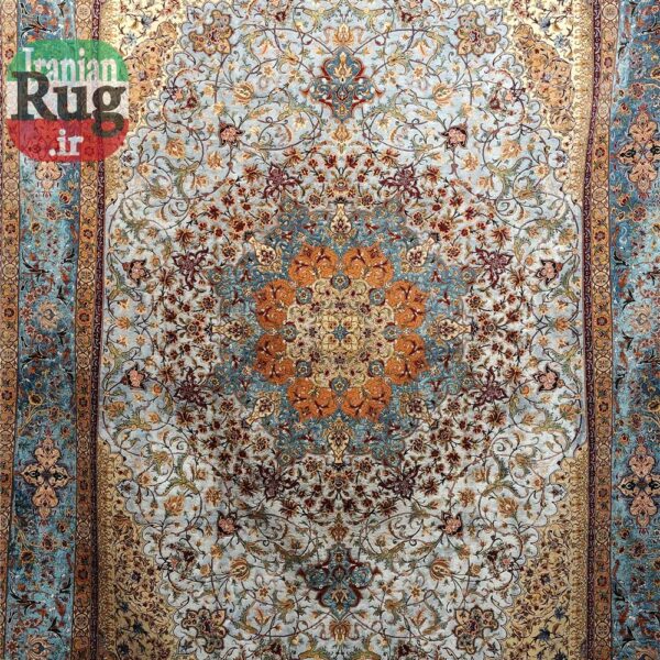ISFAHAN-PERSIAN-Rug-Silk-Handmade-Rug-2.5x3.5m---8x10ft-#2112Y--c2