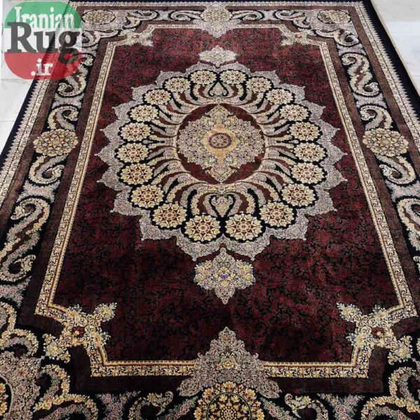PERSIAN Rug Silk QOM Handmade Rug 2.5x3.5m - 8x10ft #2110-c