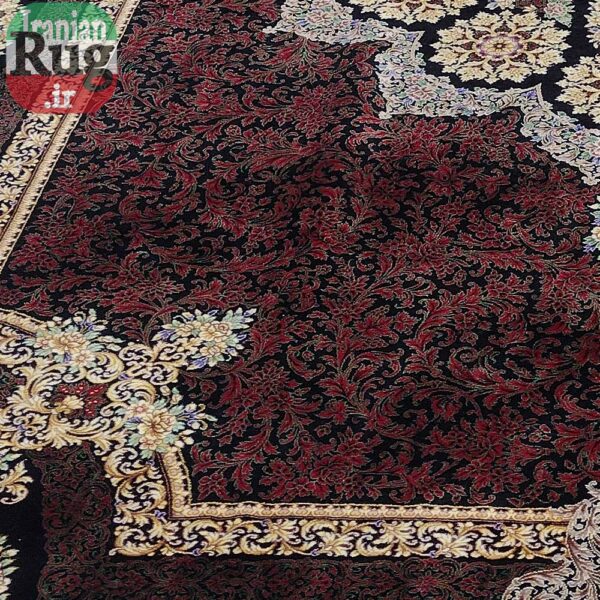 PERSIAN Rug Silk QOM Handmade Rug 2.5x3.5m - 8x10ft #2110-left-corner