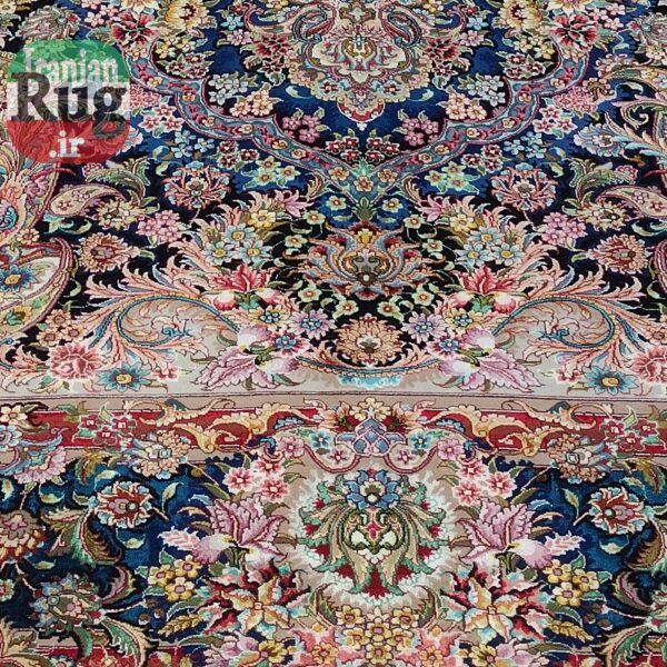 PERSIAN-Rug-TABRIZ-Handmade-Black-Salari-Rug-2x3m-6.56x9.84ft-#1231--bottom1