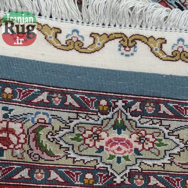 PERSIAN-Rug-TABRIZ-Handmade-Blue-Salari-Rug-2.5×3.5m-–-8x10ft-#1230--back-of-the-rug