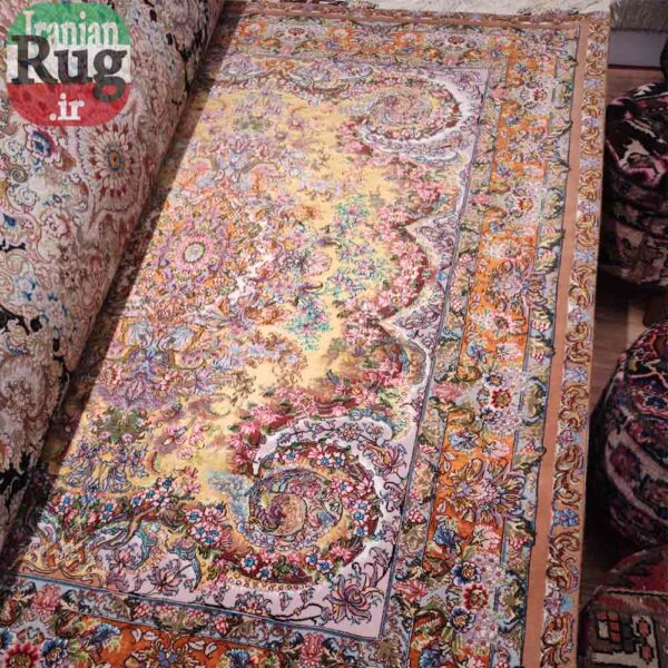 PERSIAN-Rug-TABRIZ-Handmade-Rug-Yellow-Kindness-wave-Novinfar--2x1.5m---6.5x5ft-c