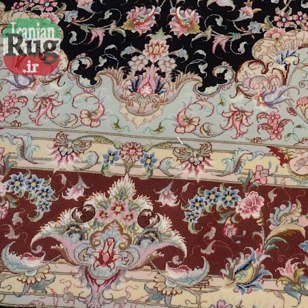 PERSIAN-Rug-TABRIZ-Handmade-Rug-Black-Elia-2x3m---6x9ft-1132-2-bottom-side3
