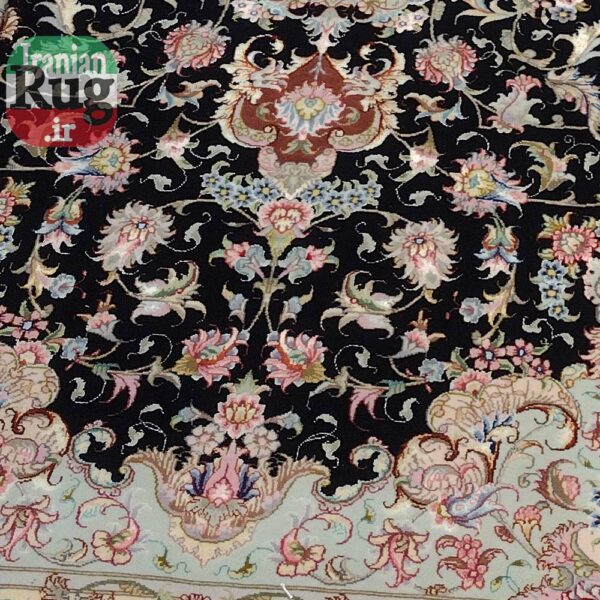PERSIAN-Rug-TABRIZ-Handmade-Rug-Black-Elia-2x3m---6x9ft-1132-2-bottom-side4