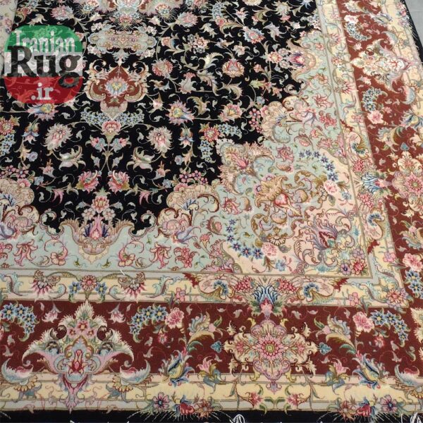 PERSIAN-Rug-TABRIZ-Handmade-Rug-Black-Elia-2x3m---6x9ft-1132-2-bottom-side5