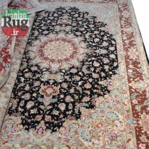 PERSIAN-Rug-TABRIZ-Handmade-Rug-Black-Elia-2x3m---6x9ft-1132-2-c2