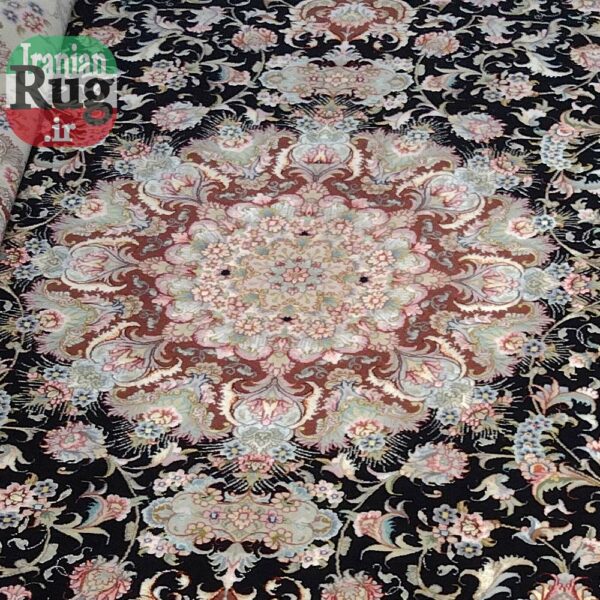 PERSIAN-Rug-TABRIZ-Handmade-Rug-Black-Elia-2x3m---6x9ft-1132-2-center