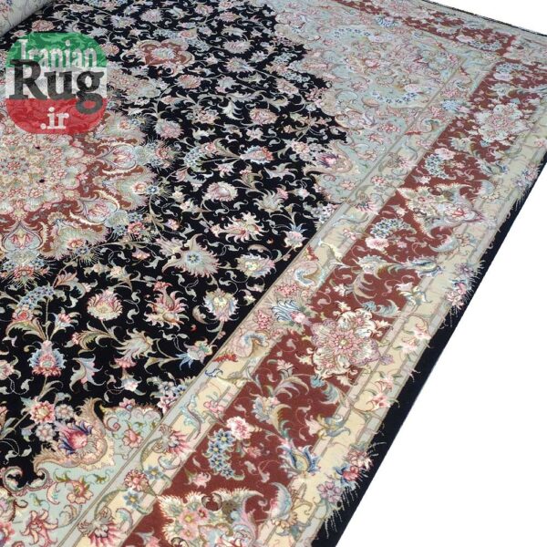 PERSIAN-Rug-TABRIZ-Handmade-Rug-Black-Elia-2x3m---6.56x9.84ft-1132-2-right-side2