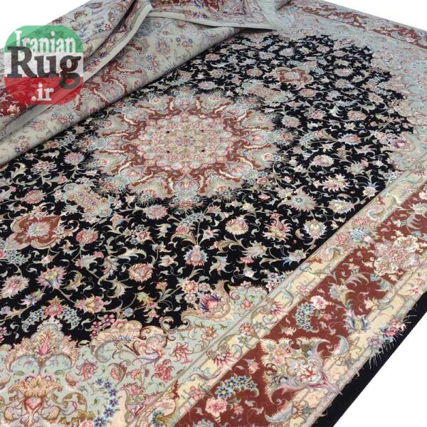 PERSIAN-Rug-TABRIZ-Handmade-Rug-Black-Elia-2x3m---6x9ft-1132-c