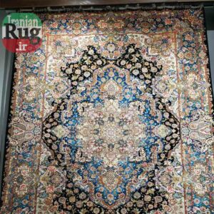 PERSIAN-Rug-TABRIZ-Handmade-Black-Salari-Rug-2.5×3.5m-–-8x10ft-#1233--c