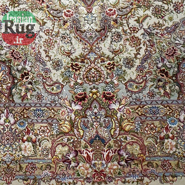 PERSIAN-Rug-TABRIZ-Handmade-DOUBLE-Rug-Salari-Floral-2.x3m-6x9ft-#1139D-bottom