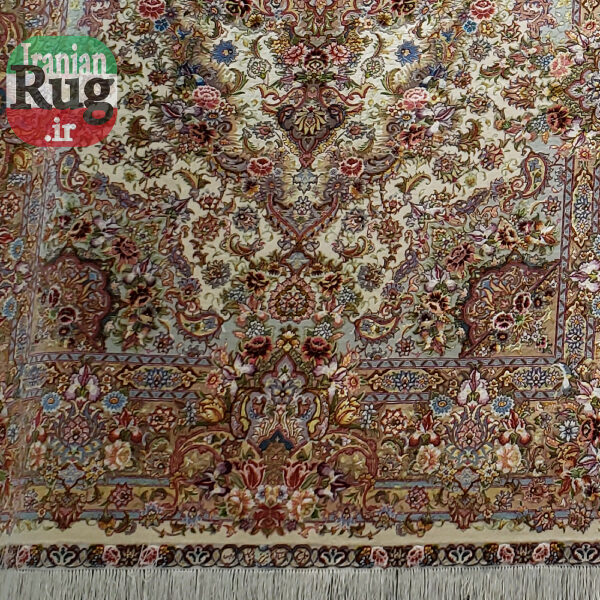 PERSIAN-Rug-TABRIZ-Handmade-DOUBLE-Rug-Salari-Floral-2.x3m-6x9ft-#1139D--left-pair-bottom-zone