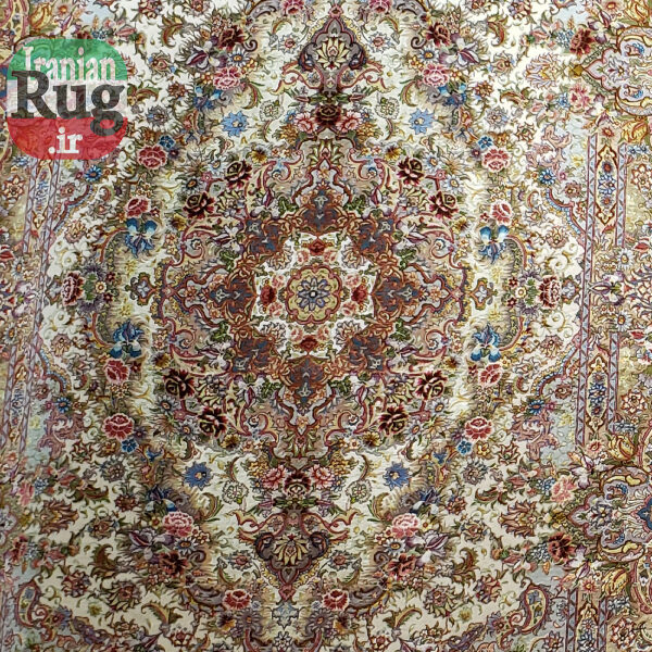 PERSIAN-Rug-TABRIZ-Handmade-DOUBLE-Rug-Salari-Floral-2.x3m-6x9ft-#1139D--left-pair-center-zone