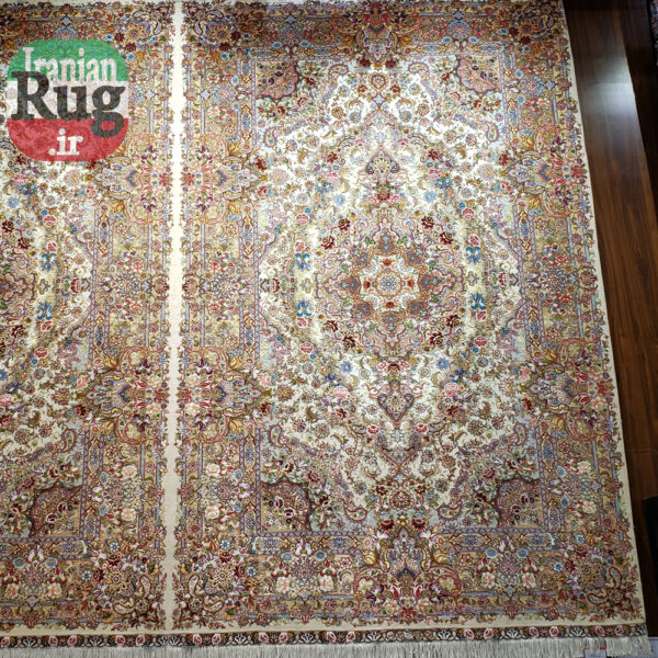 PERSIAN-Rug-TABRIZ-Handmade-DOUBLE-Rug-Salari-Floral-2.x3m-6x9ft-#1139D--right-pair