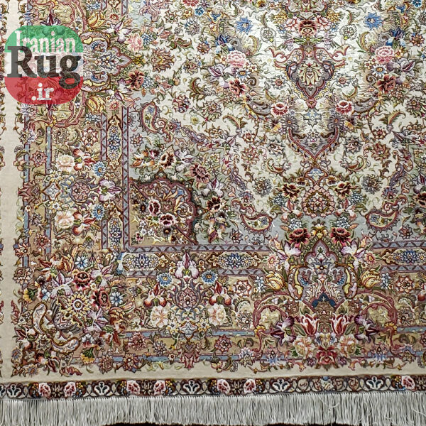 PERSIAN-Rug-TABRIZ-Handmade-DOUBLE-Rug-Salari-Floral-2.x3m-6x9ft-#1139D--right-pair-bottom-zone