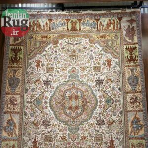 PERSIAN-Rug-TABRIZ-Handmade-Rug-Nami-PictorialPerspolis-2.5×3.5m-–-8x10ft-#1138-c