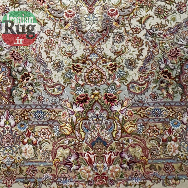 PERSIAN-Rug-TABRIZ-Handmade-Rug-Salari--Floral-2x3m-10x13ft-#1139-bottom