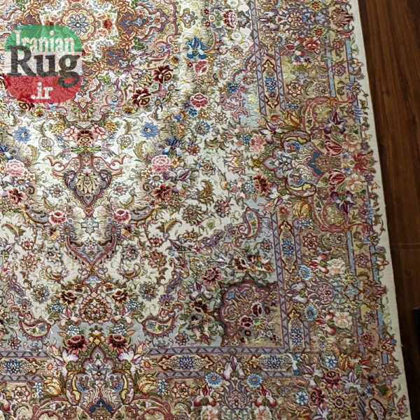 PERSIAN-Rug-TABRIZ-Handmade-Rug-Salari-Floral--2x3m-10x13ft-#1139--bottom-zone (2)