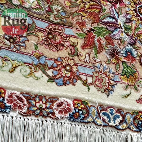 PERSIAN-Rug-TABRIZ-Handmade-Rug-Salari-Floral--2x3m-10x13ft-#1139--right-pair-bottom-zone3