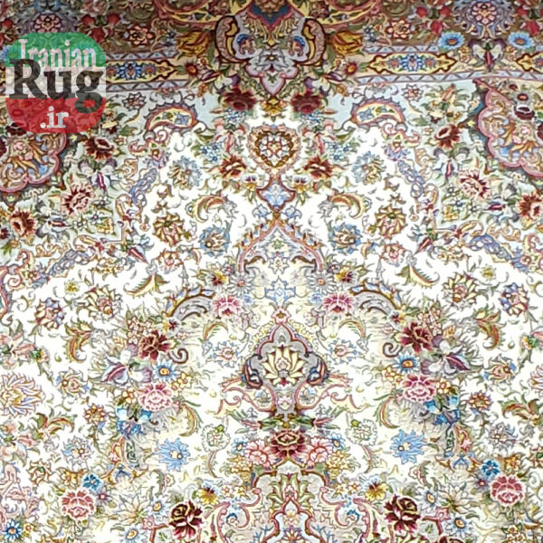 PERSIAN-Rug-TABRIZ-Handmade-Rug-Salari-Floral--2x3m-10x13ft-#1139--top-zone (2)
