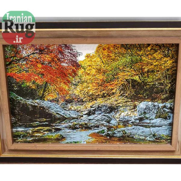 Wall-Hanging-Persian-Rug-Tabriz-Autumn-River-1.05x0.65m-3.44x2.13ft-#7100--c