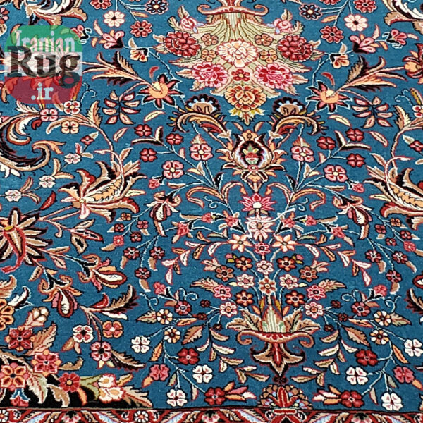 BIJAR PERSIAN Rug Handmade Rug Blue 3x4m---10x14ft #5101-bottom-close-up3