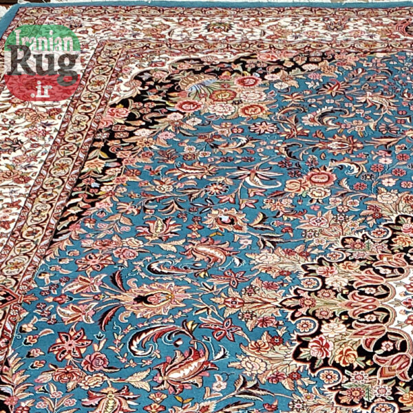BIJAR PERSIAN Rug Handmade Rug Blue 3x4m---10x14ft #5101-left-top-corner