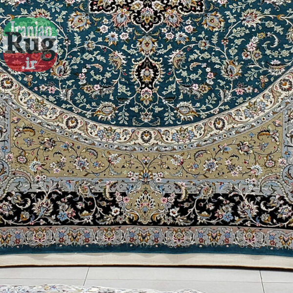 KASHAN-PERSIAN-Rug-Handmade-Rug-Green-2.5x3.5m---8x10ft-#4102-bottom