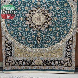 KASHAN-PERSIAN-Rug-Handmade-Rug-Green-2.5x3.5m---8x10ft-#4102-c