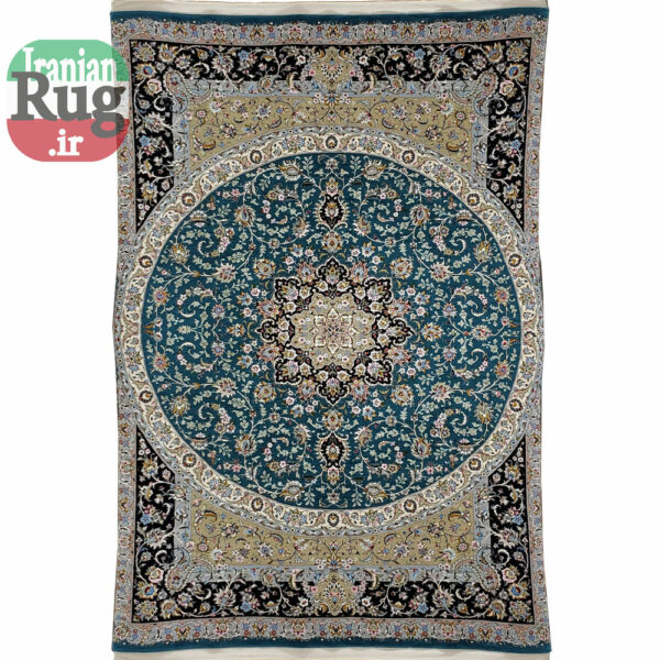 KASHAN-PERSIAN-Rug-Handmade-Rug-Green-2.5x3.5m---8x10ft-#4102-full-height