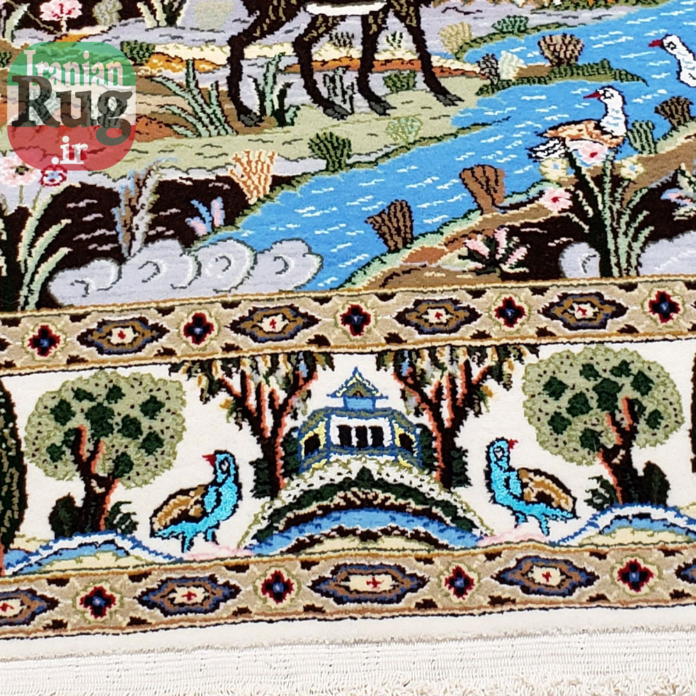 KASHAN-PERSIAN-Rug-Handmade-Rug-Outlook-2x1.5m-6.5x5ft-#4103-bottom
