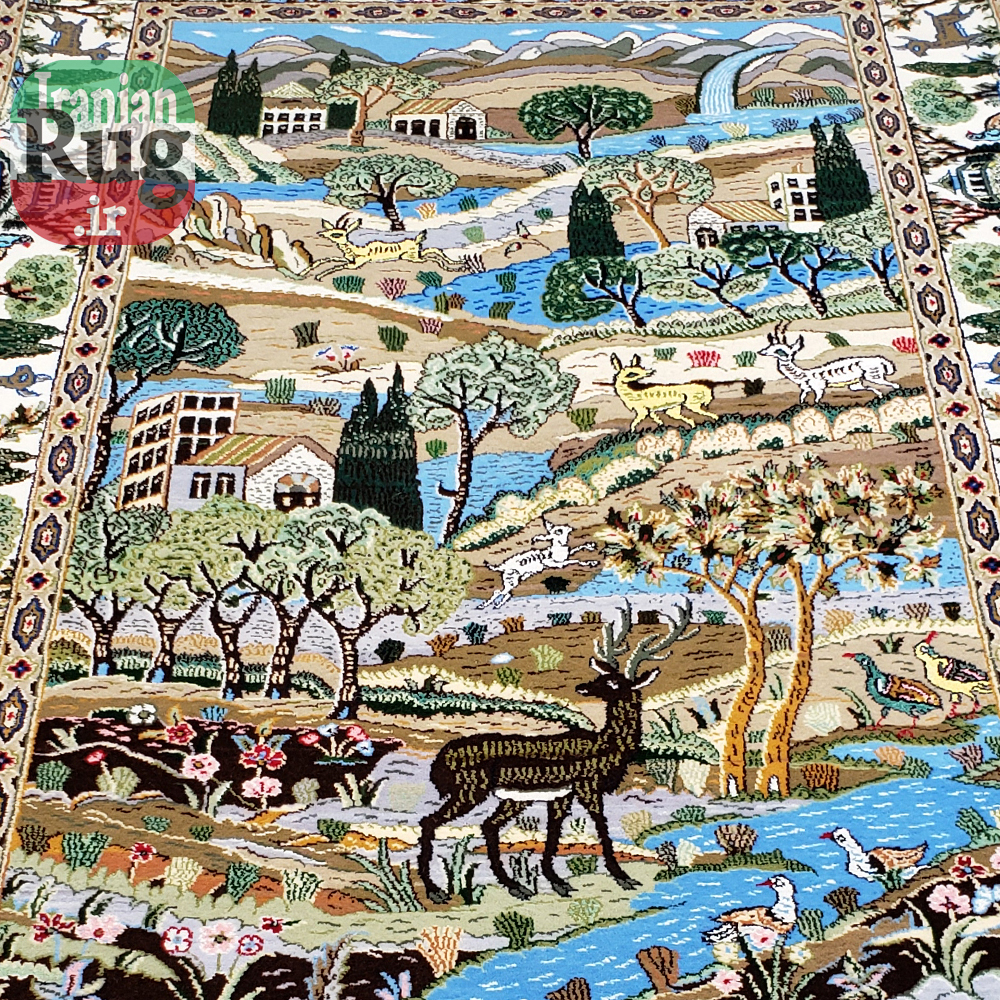 KASHAN-PERSIAN-Rug-Handmade-Rug-Outlook-2x1.5m-6.5x5ft-#4103-center-full-height-resolution