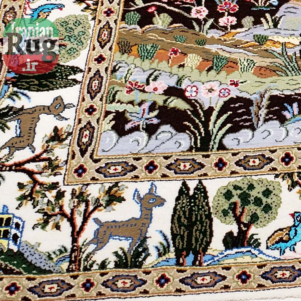 KASHAN-PERSIAN-Rug-Handmade-Rug-Outlook-2x1.5m-6.5x5ft-#4103-left-corner