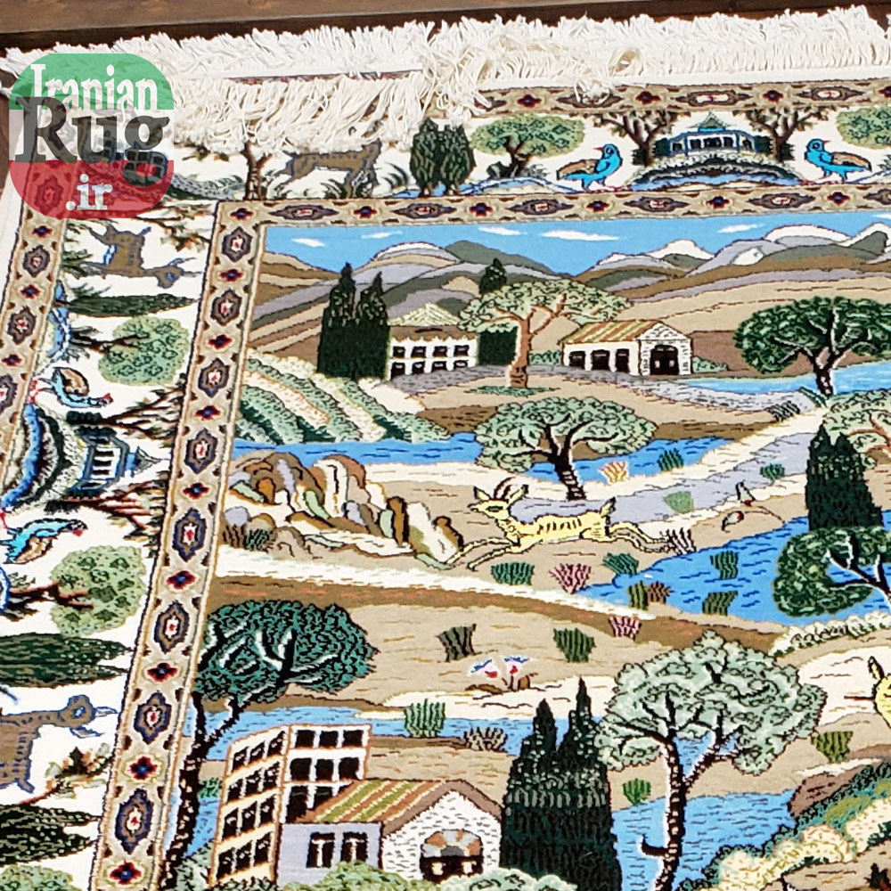 KASHAN-PERSIAN-Rug-Handmade-Rug-Outlook-2x1.5m-6.5x5ft-#4103-top-left-corner