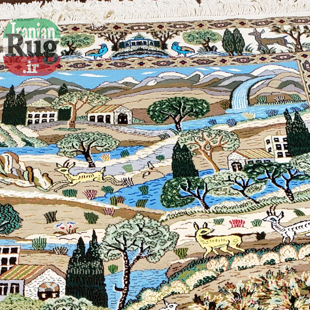 KASHAN-PERSIAN-Rug-Handmade-Rug-Outlook-2x1.5m-6.5x5ft-#4103-top